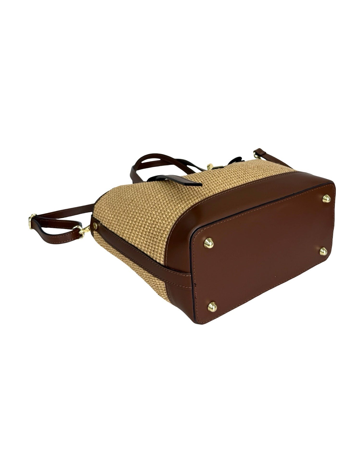 Compartment Bag Medium Raffia