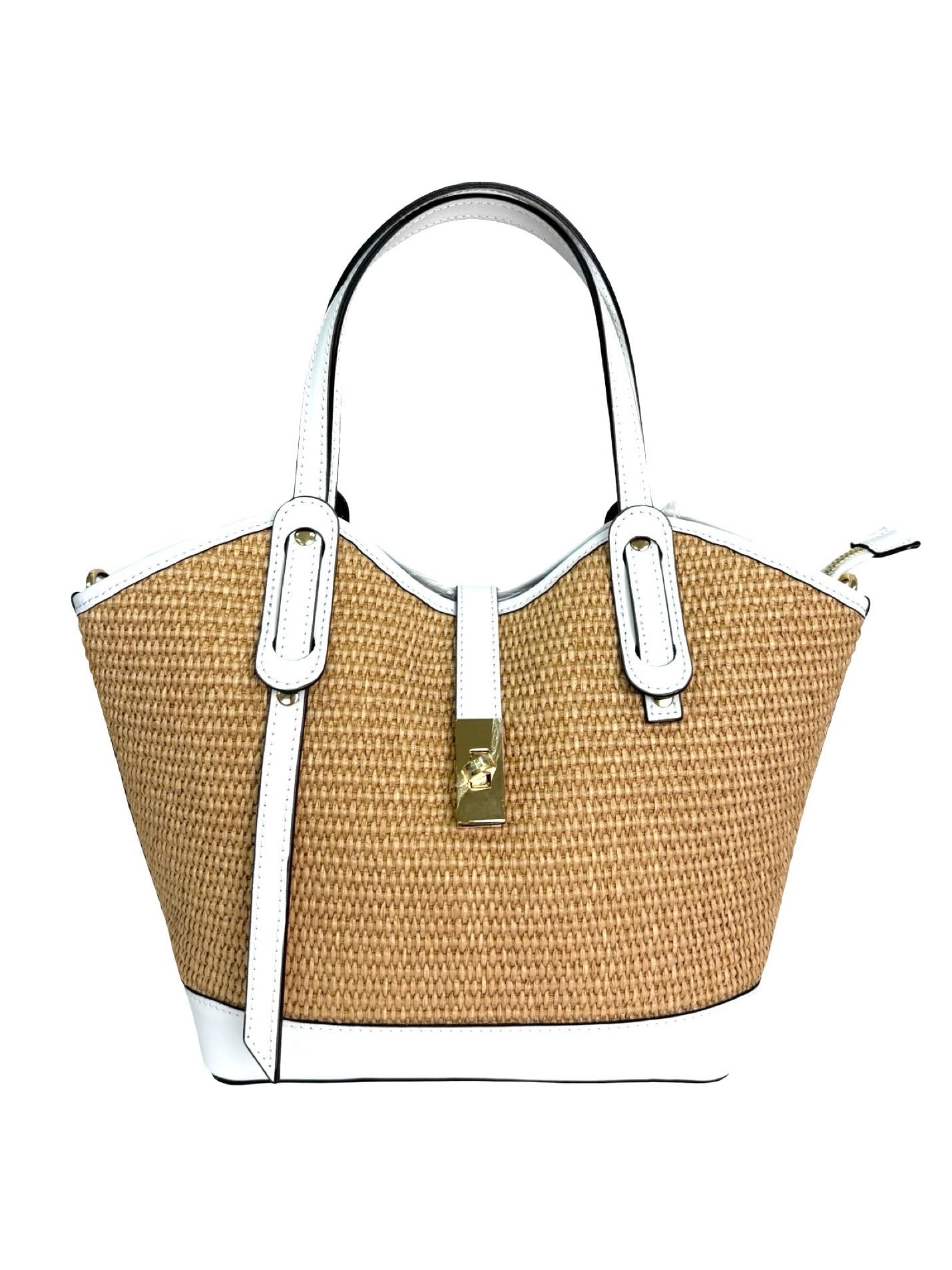 Compartment Bag Medium Raffia