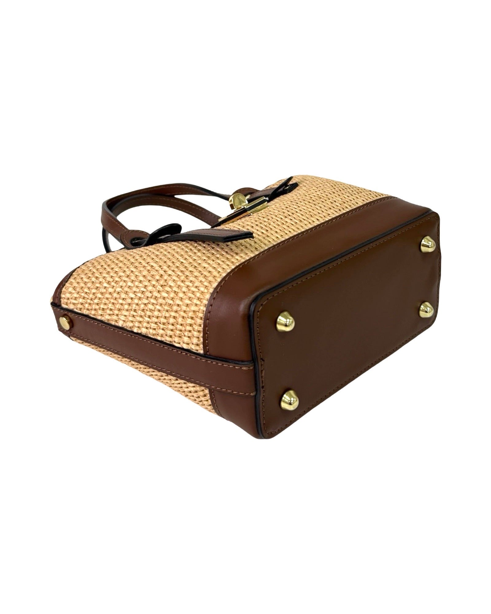 Compartment Bag Small Raffia