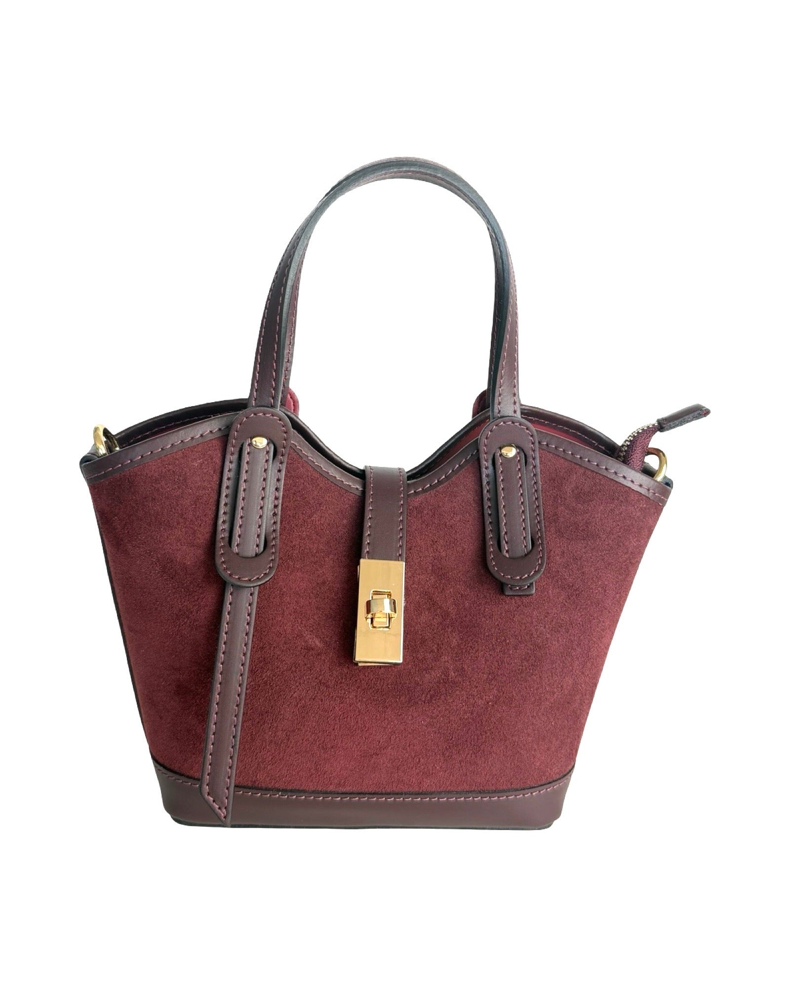 Compartment Bag Small Suede