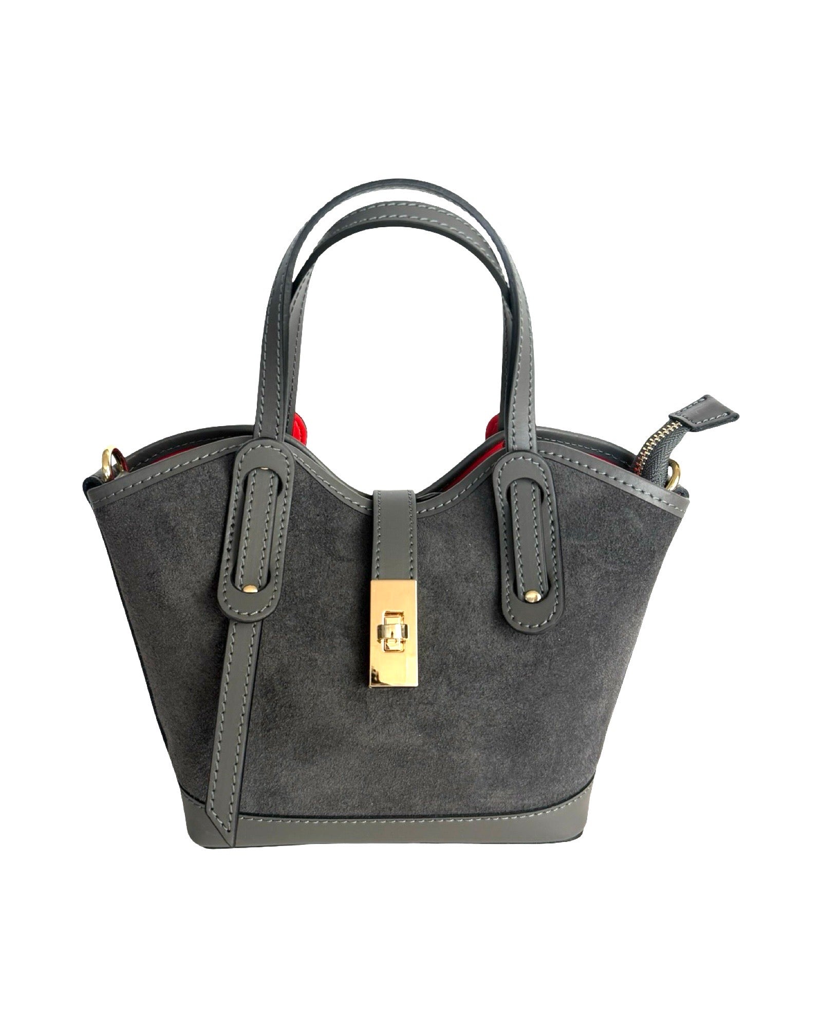 Compartment Bag Small Suede