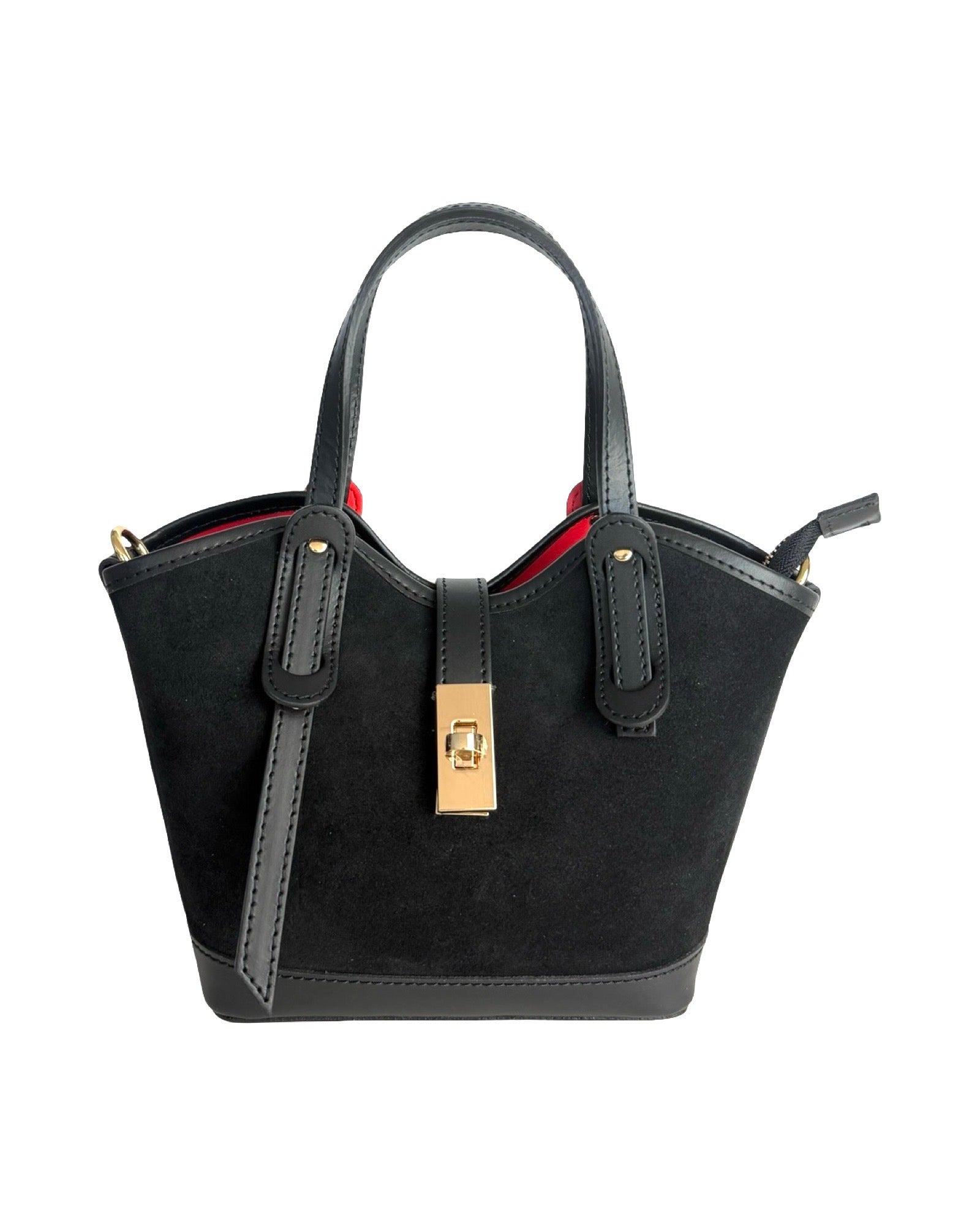 Compartment Bag Small Suede