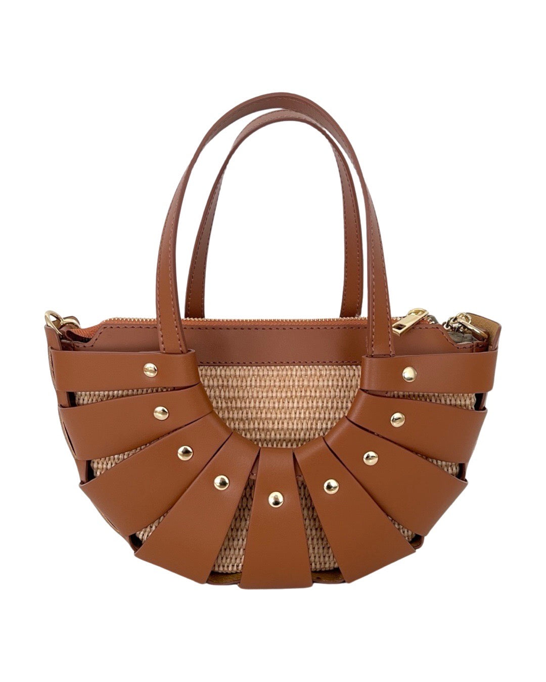 Bucket Bag Medium Crescent Raffia