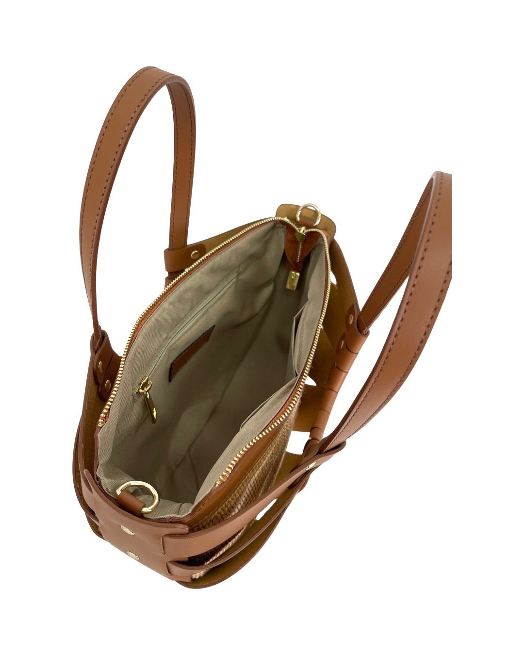 Bucket Bag Large Crescent Raffia