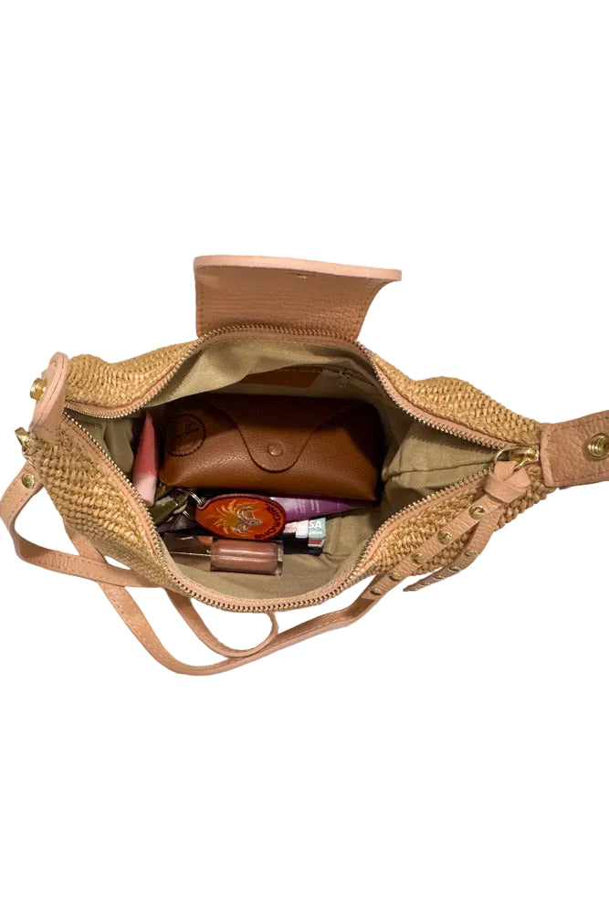 Slouchy Clutch Raffia