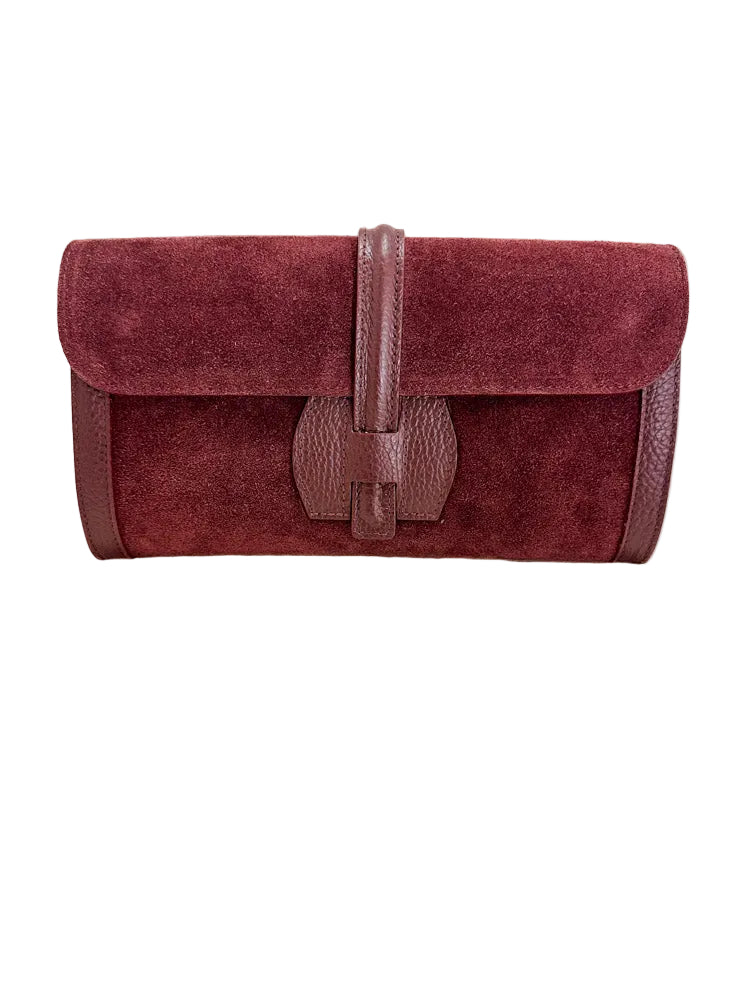Suede Leather Clutch