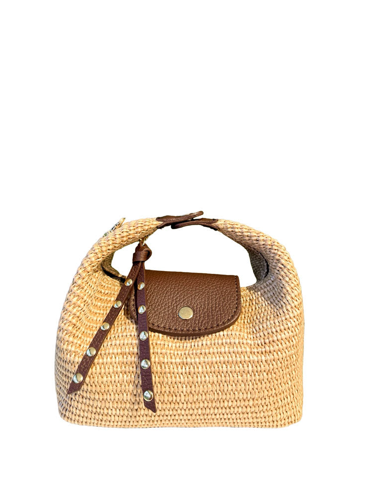 Slouchy Clutch Raffia