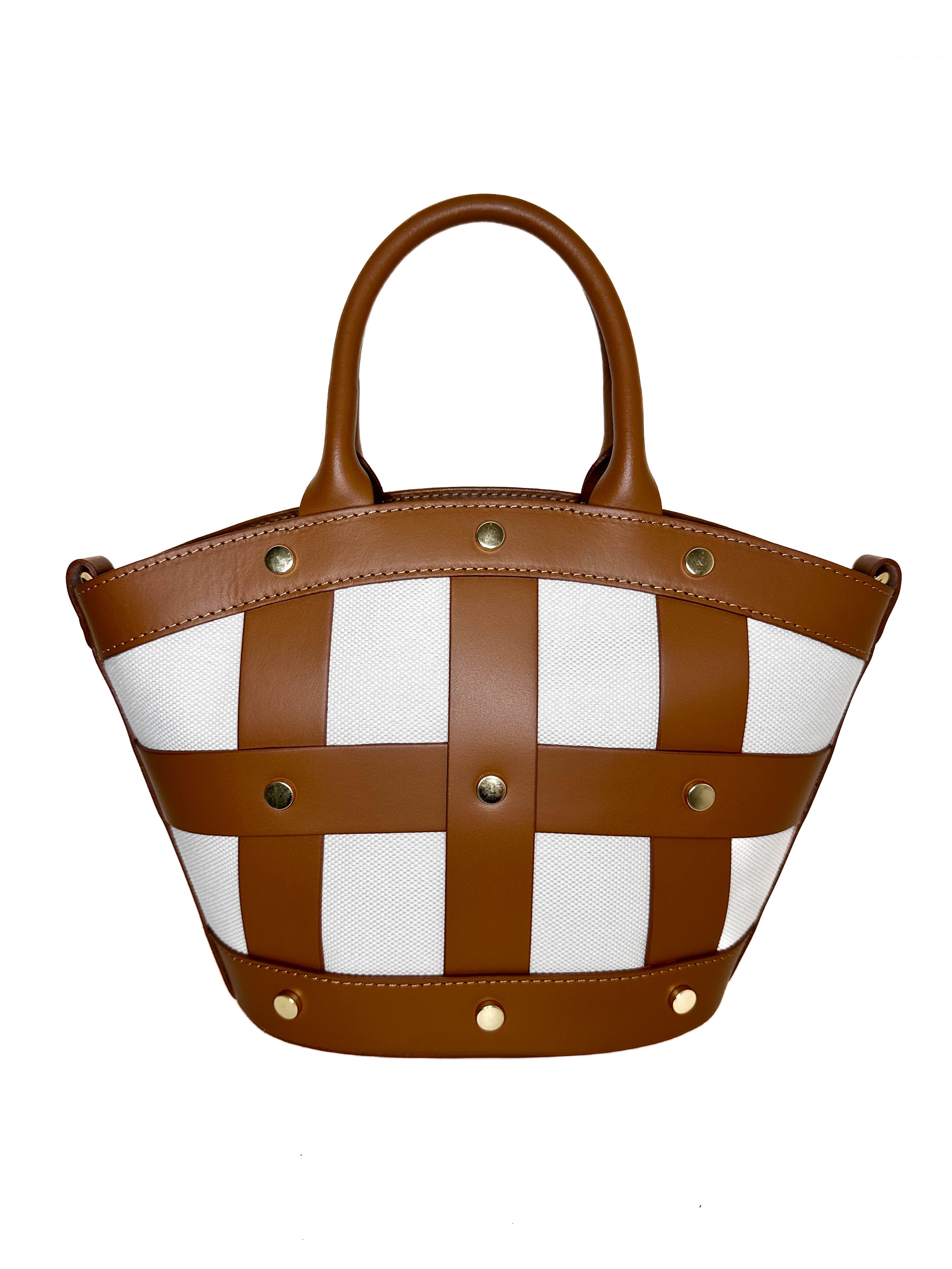 Bucket Bag Medium Studded Canvas