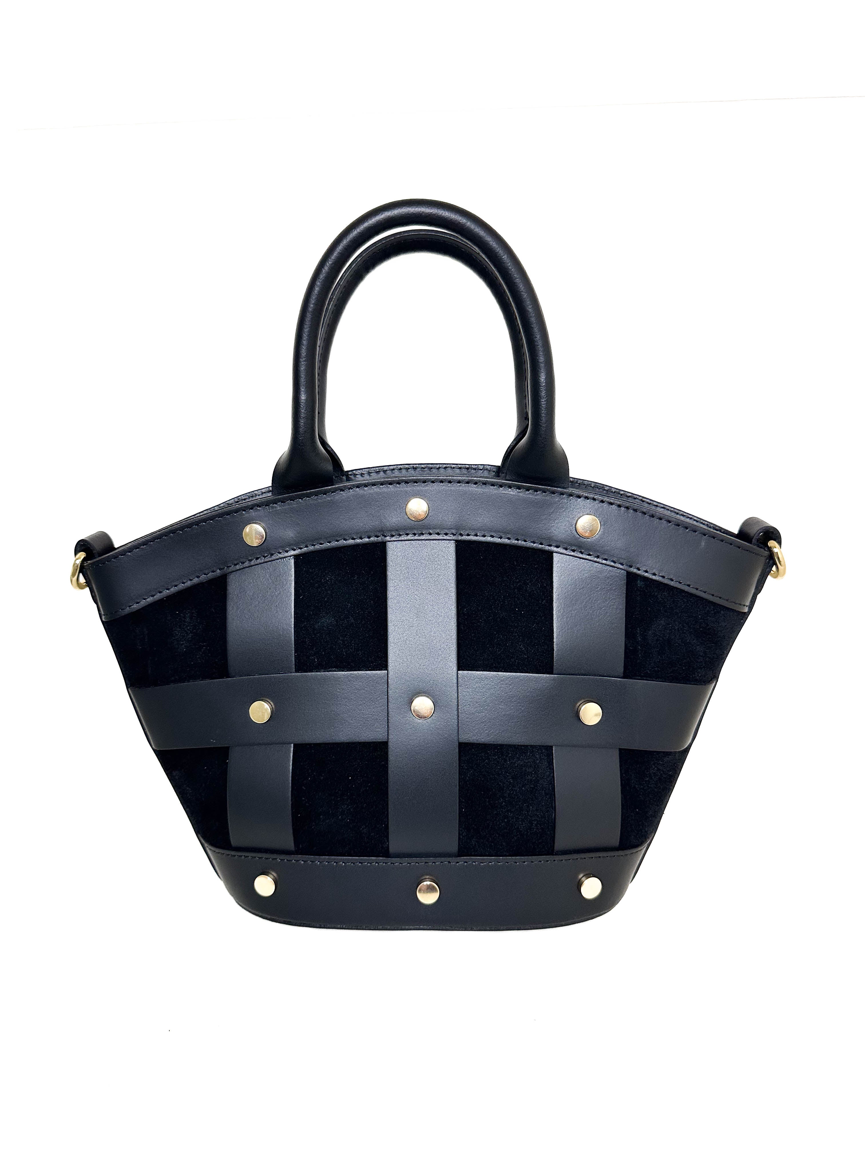 Bucket Bag Medium Studded Suede