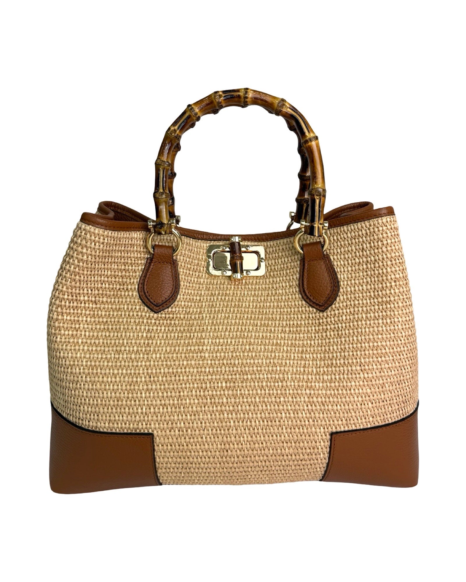 Bamboo Tote Raffia