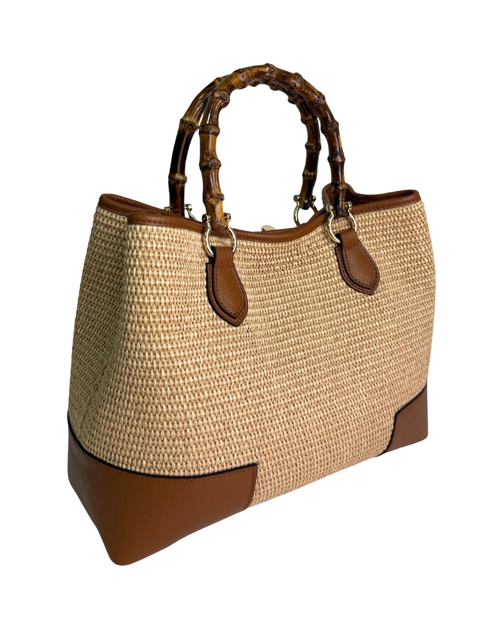 Bamboo Tote Raffia