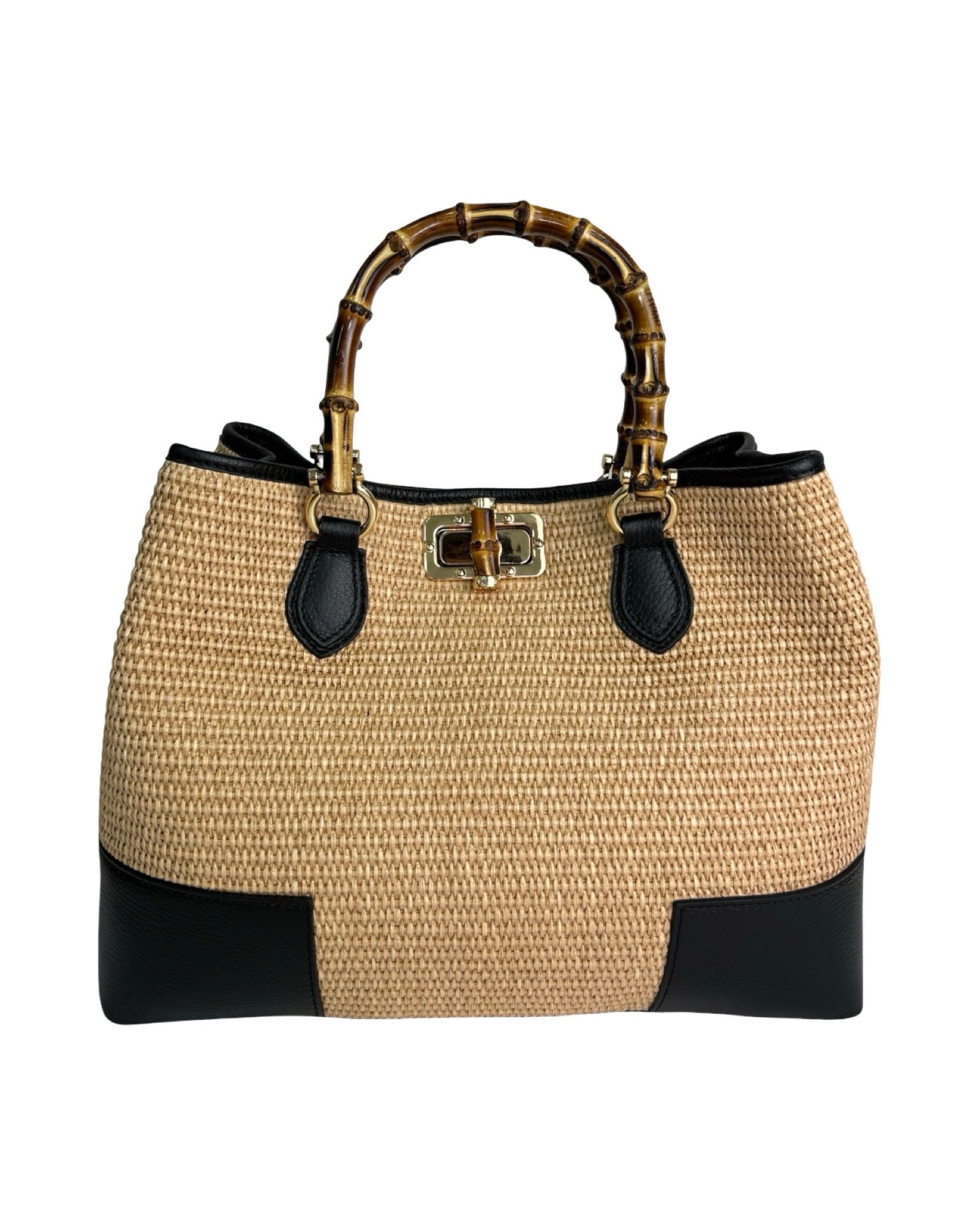 Bamboo Tote Raffia