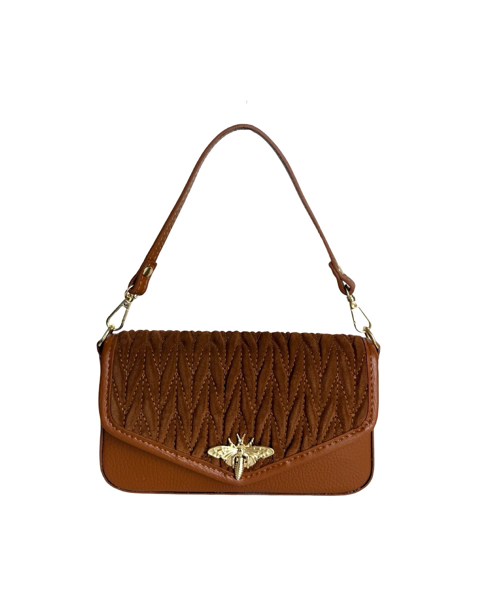 Bee Clutch Suede