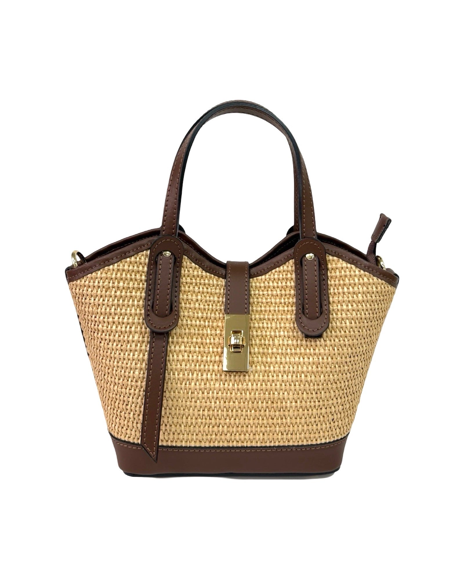 Compartment Bag Small Raffia