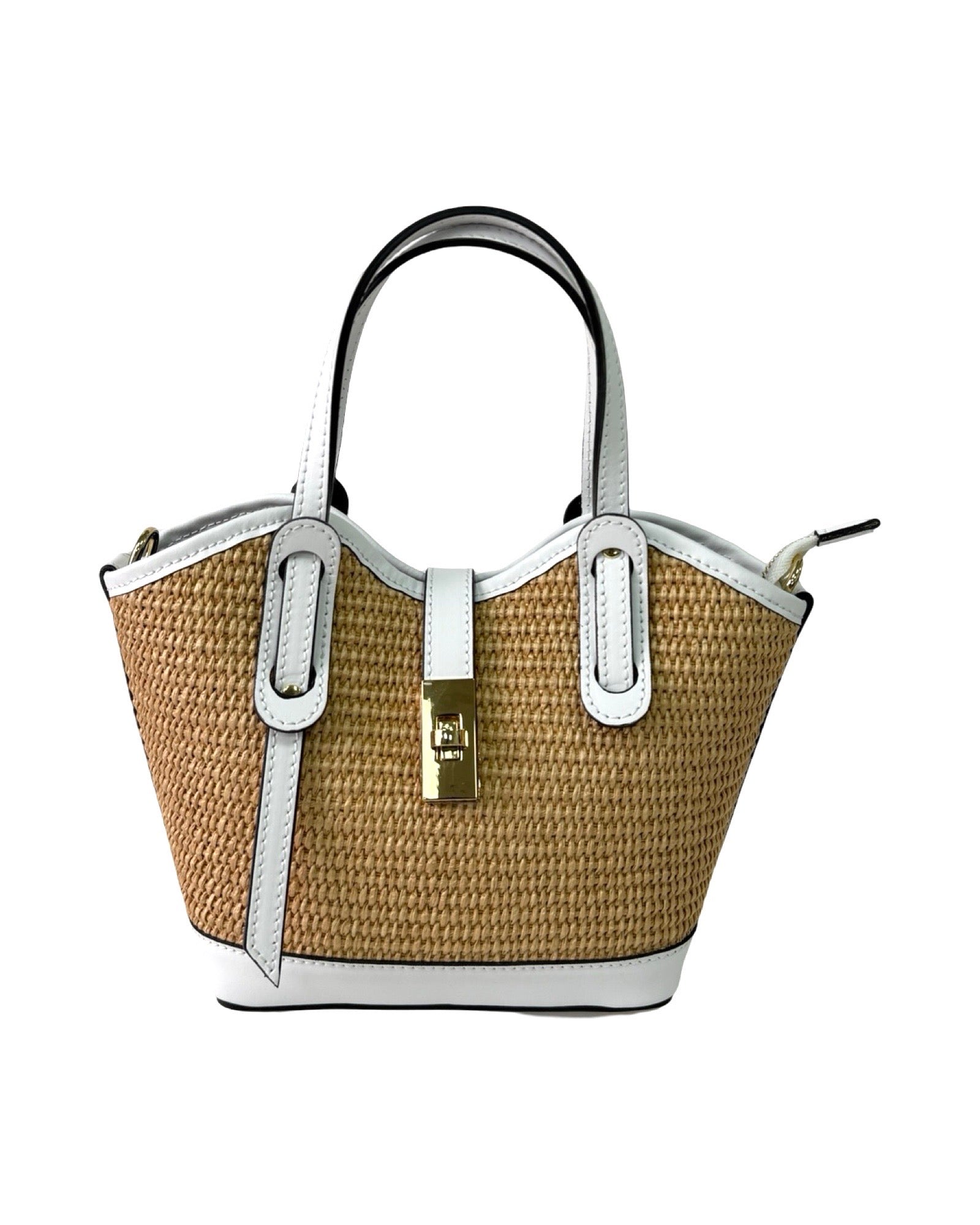 Compartment Bag Small Raffia