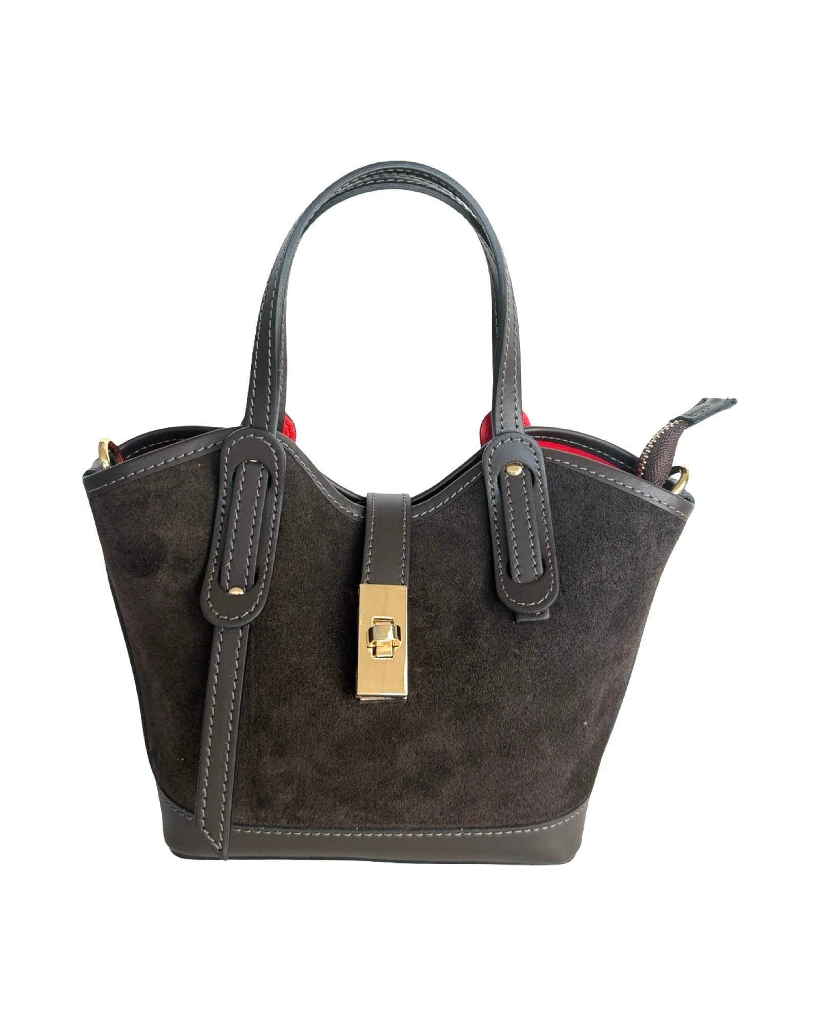 Compartment Bag Small Suede