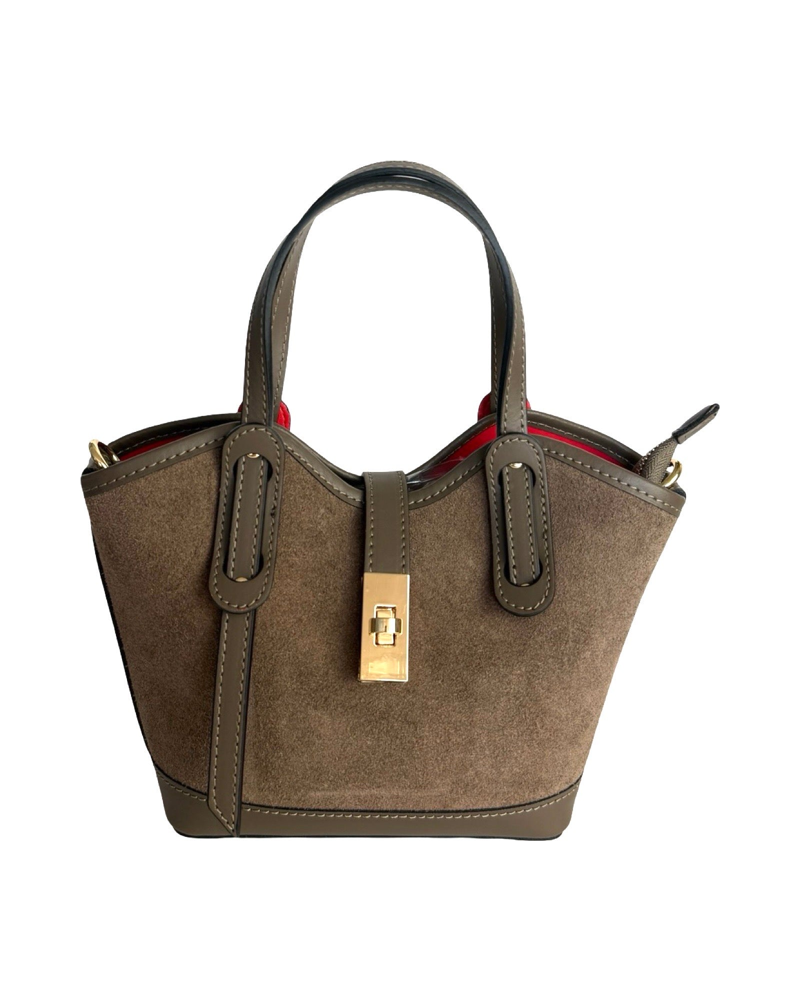 Compartment Bag Small Suede