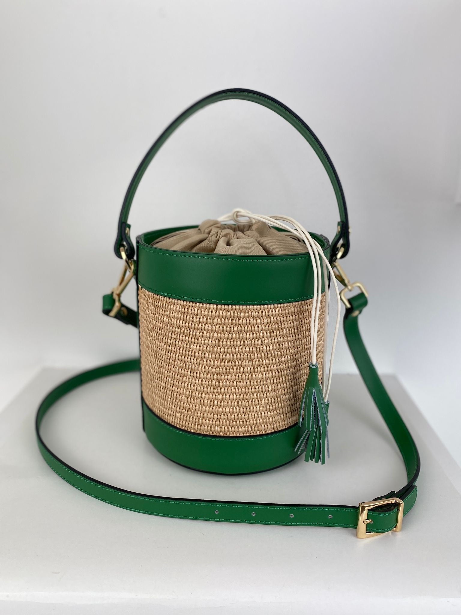 Bucket Bag Tall Raffia