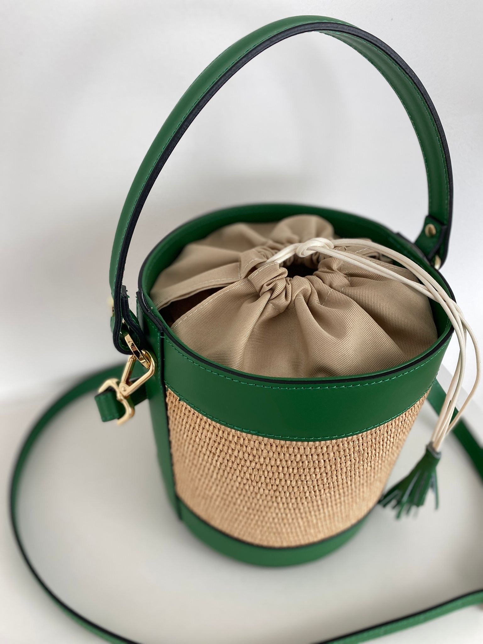 Bucket Bag Tall Raffia