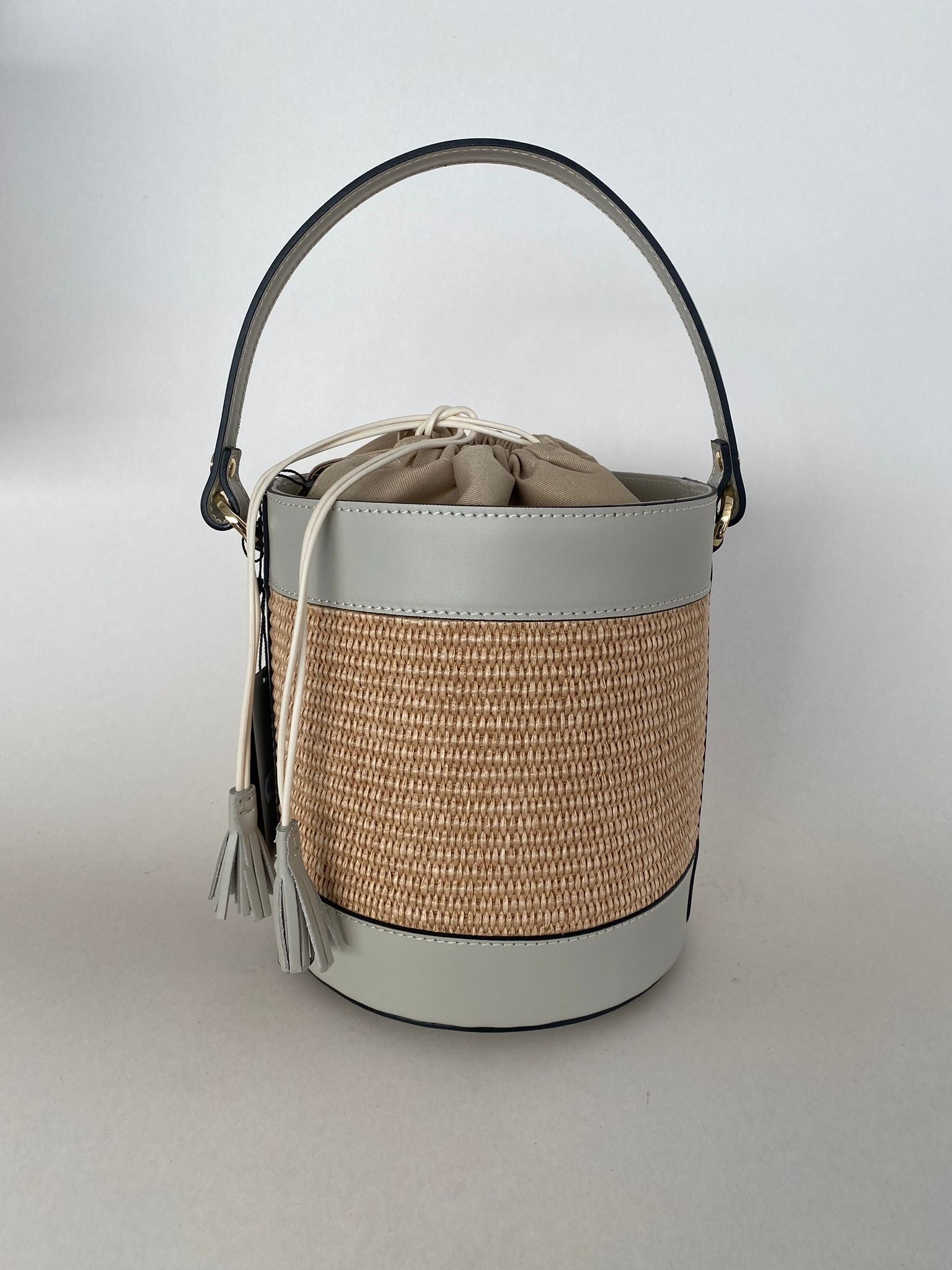 Bucket Bag Tall Raffia