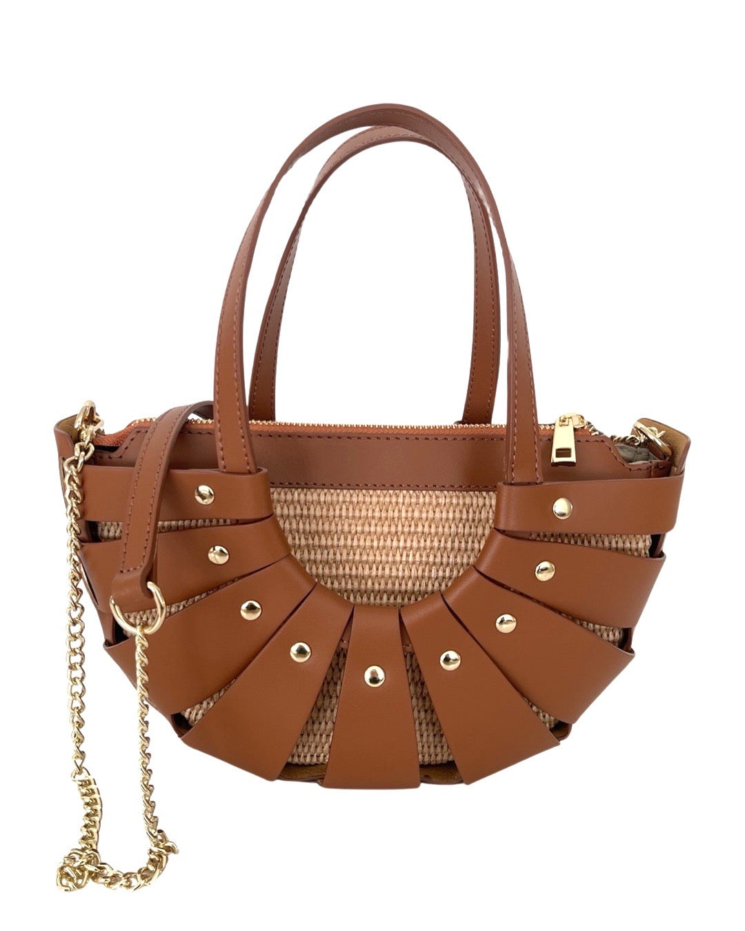 Bucket Bag Medium Crescent Raffia