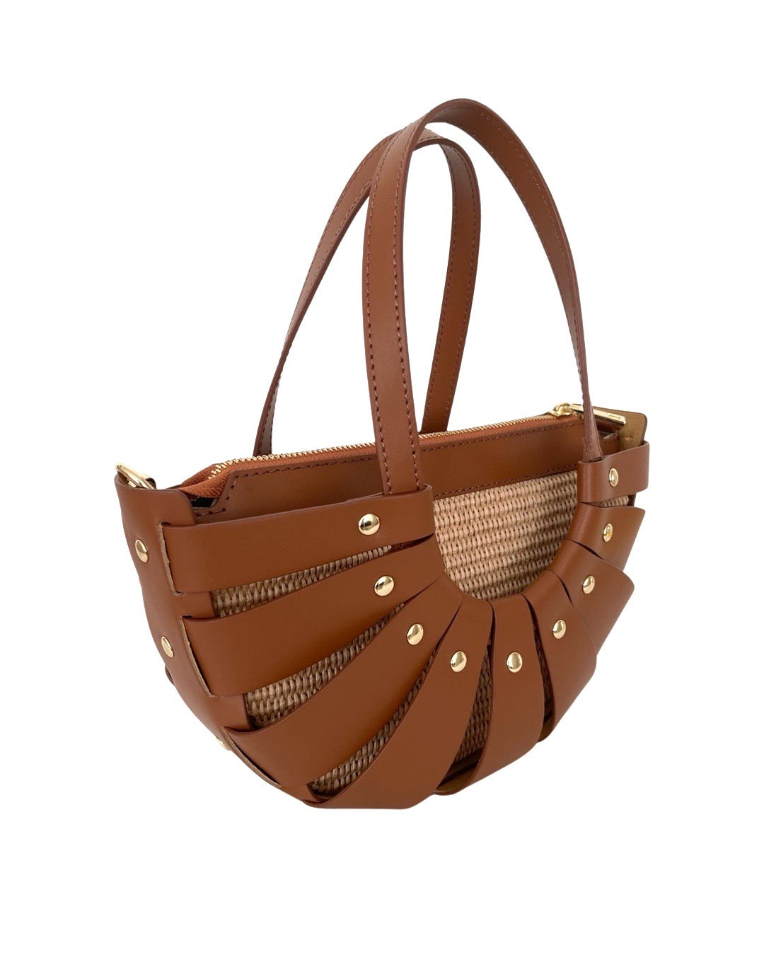 Bucket Bag Medium Crescent Raffia