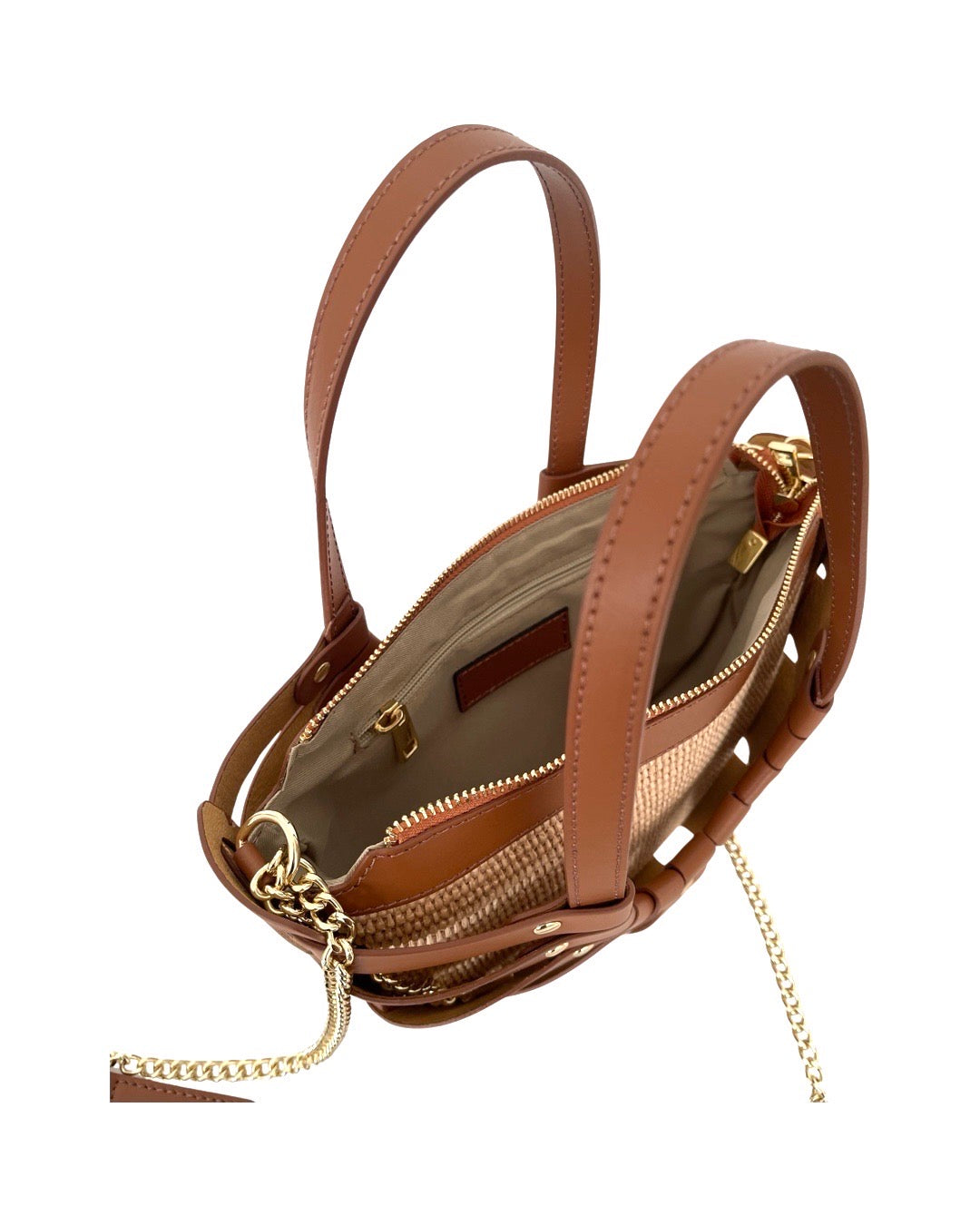 Bucket Bag Medium Crescent Raffia