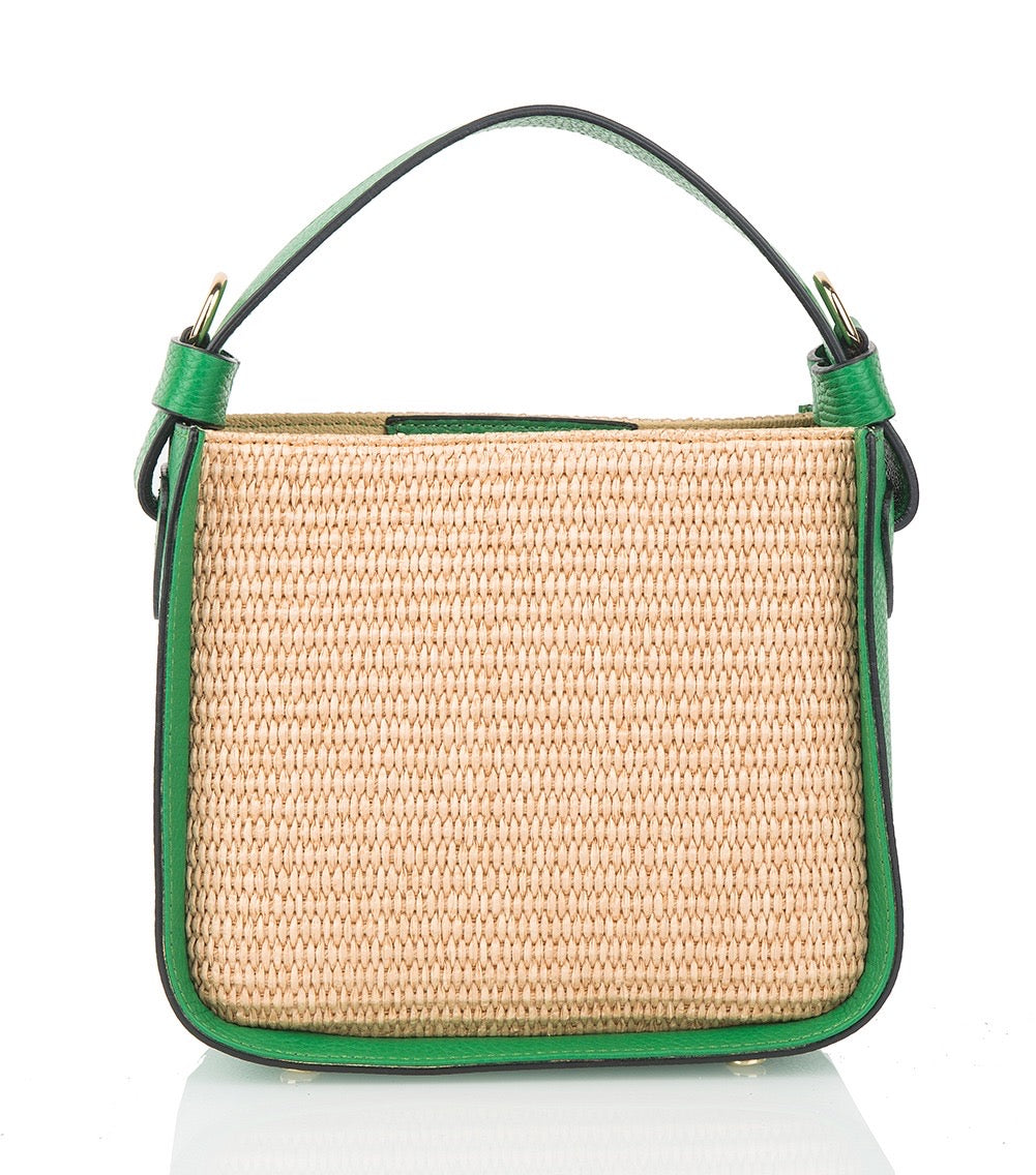 Small Raffia Square Bag