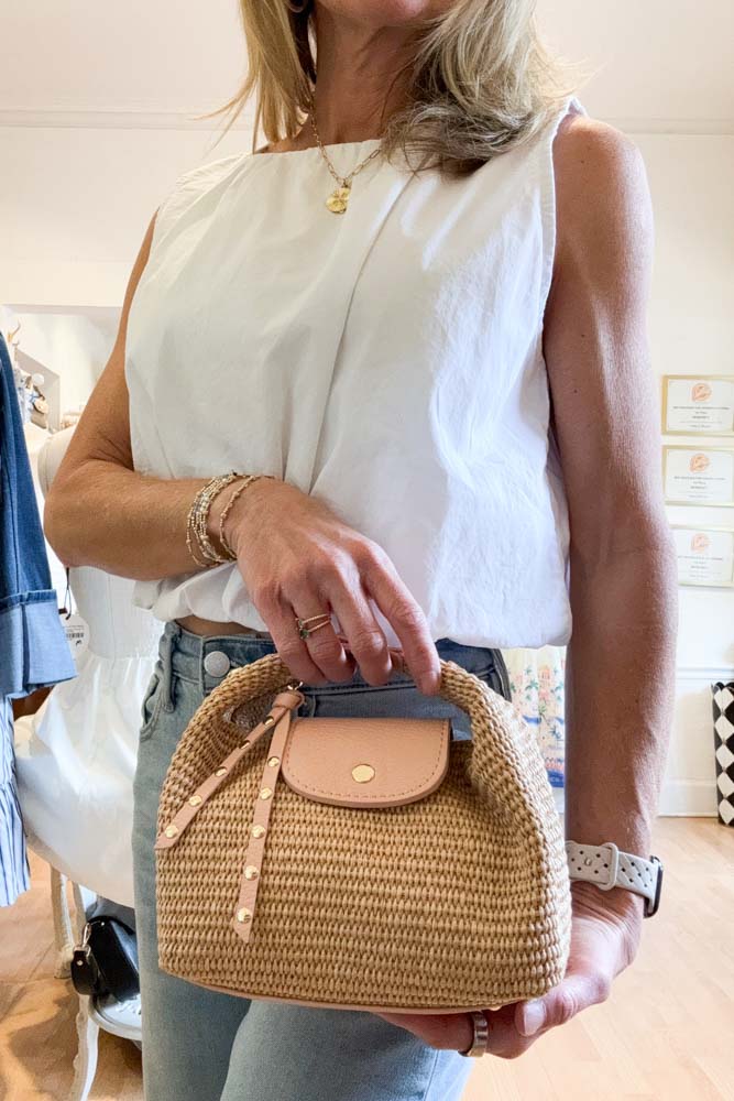 Slouchy Clutch Raffia