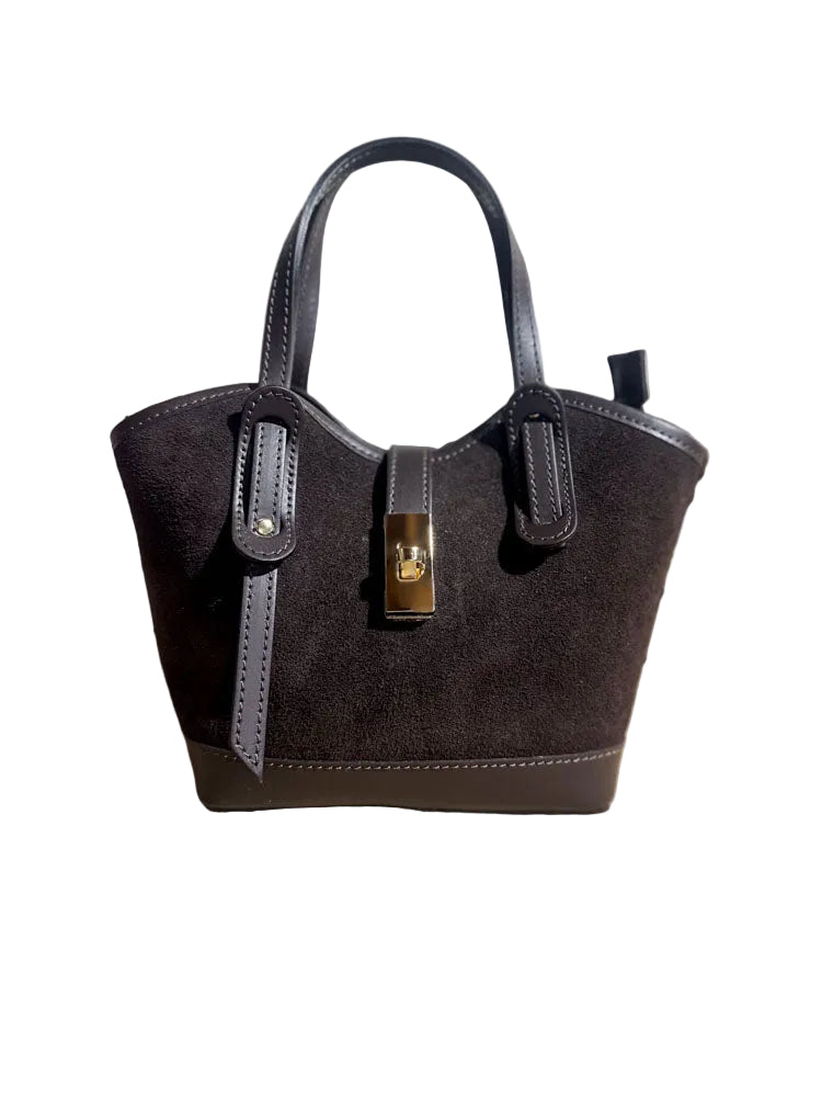 Compartment Bag Small Suede