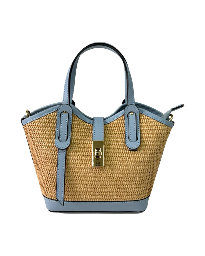 Compartment Bag Small Raffia